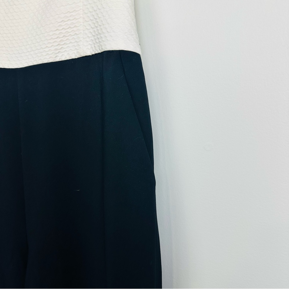 Ted Baker NWT Textured Color Block Kiyes Strapless Black Wide Leg Jumpsuit - Picture 5 of 16
